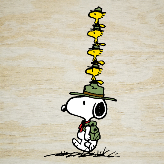 STICKER BEAGLE SCOUT CON 4 WOODSTOCKS