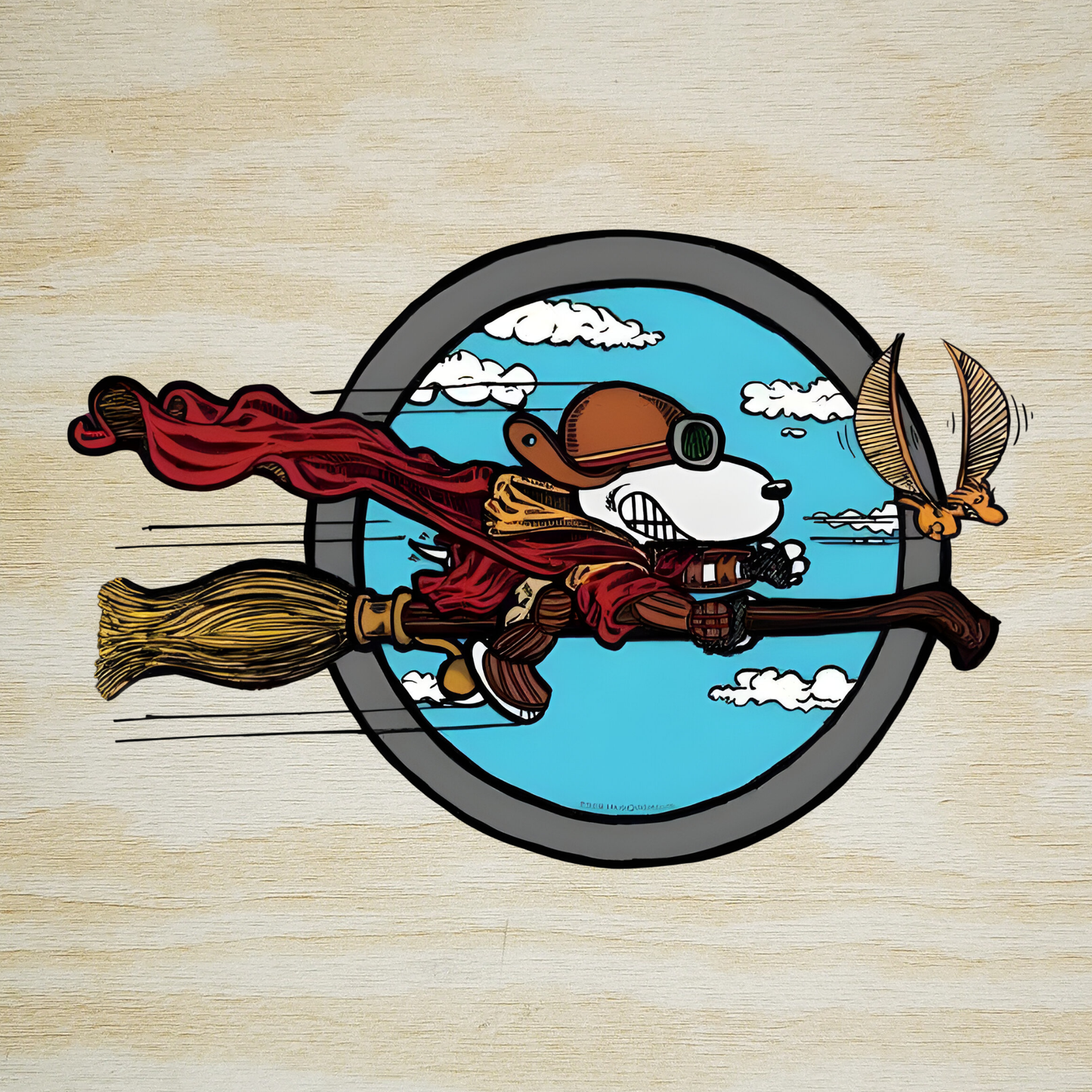 STICKER SNOOPY QUIDDITCH