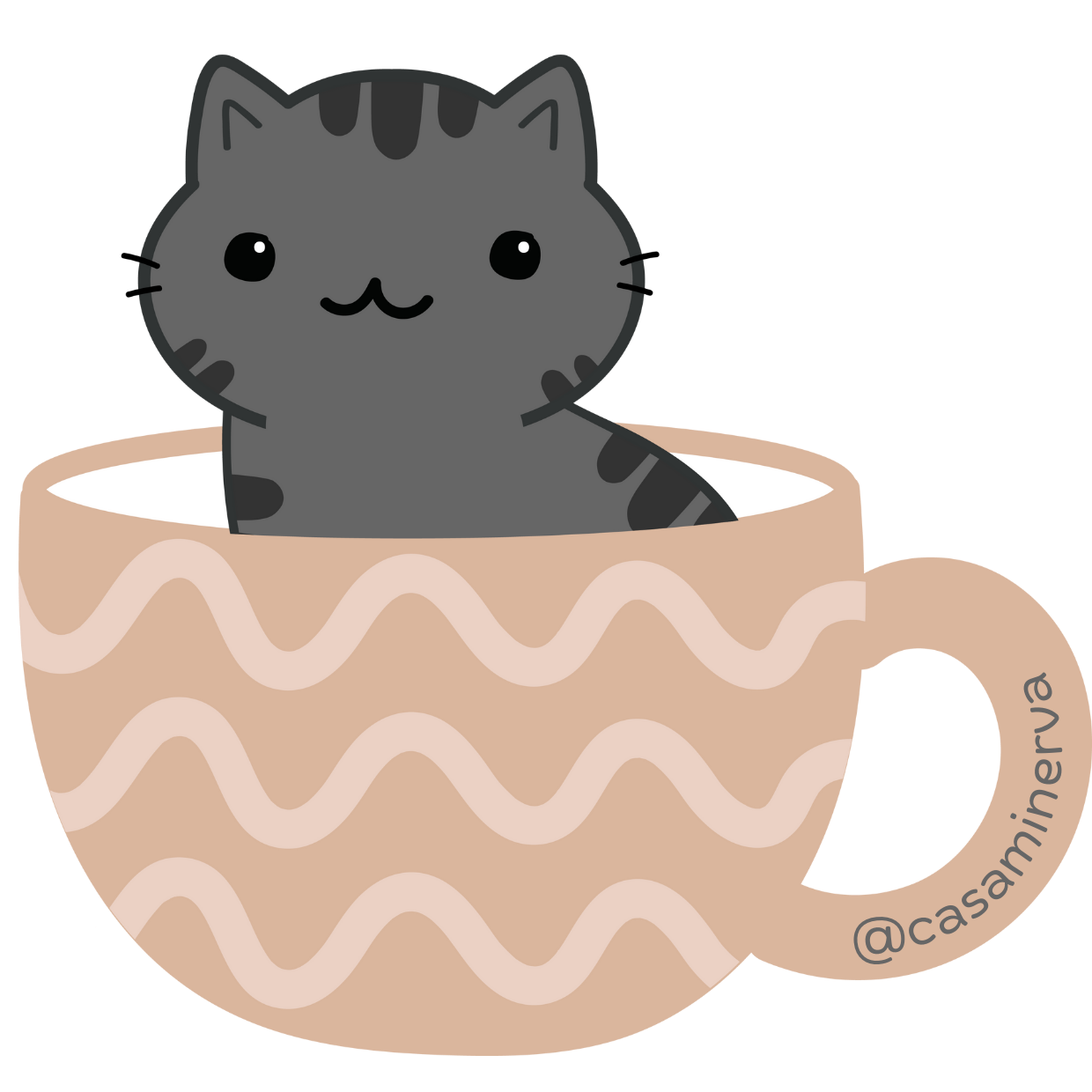 STICKER GATO TAZA