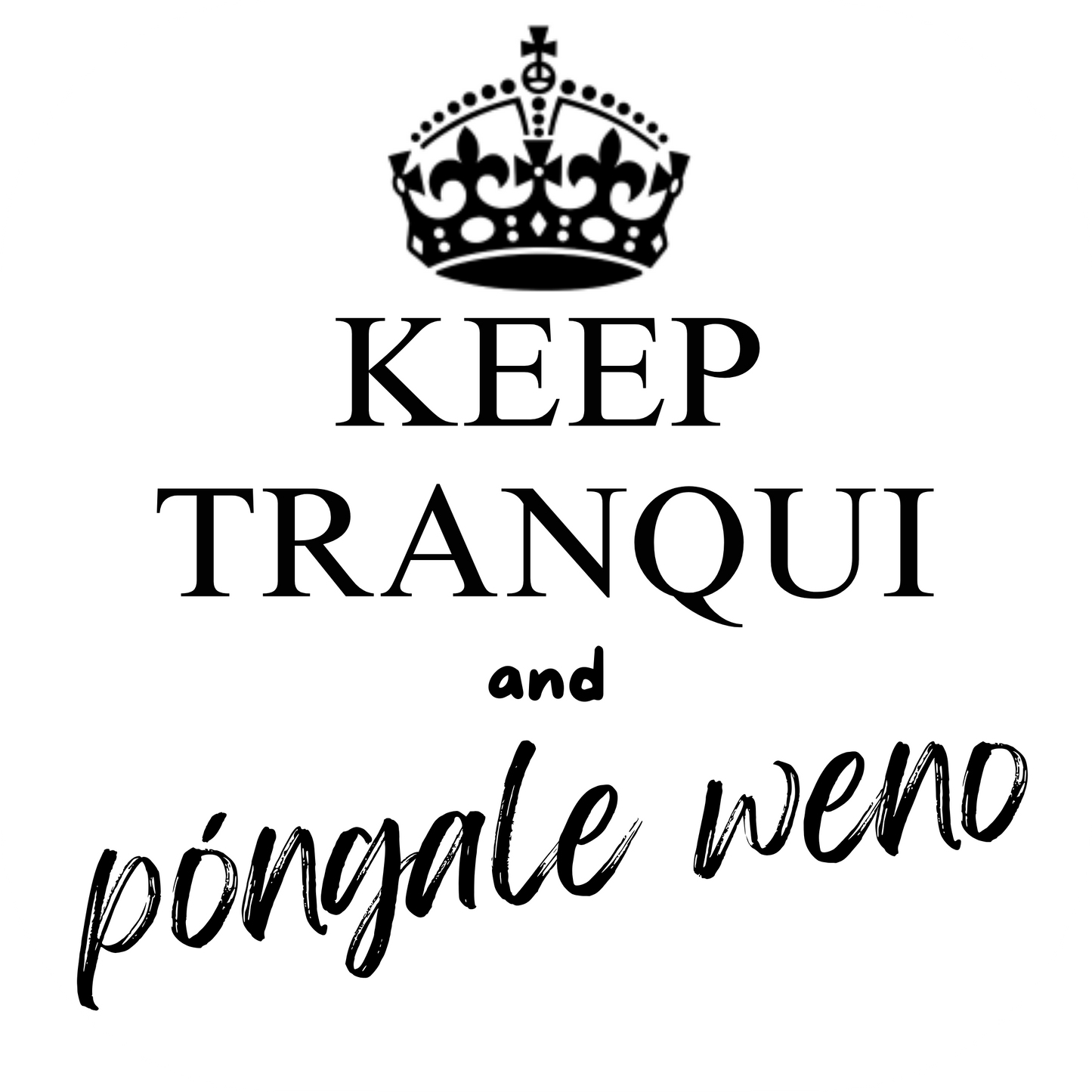 BOLSA CHICA KEEP TRANQUI Y PÓNGALE WENO