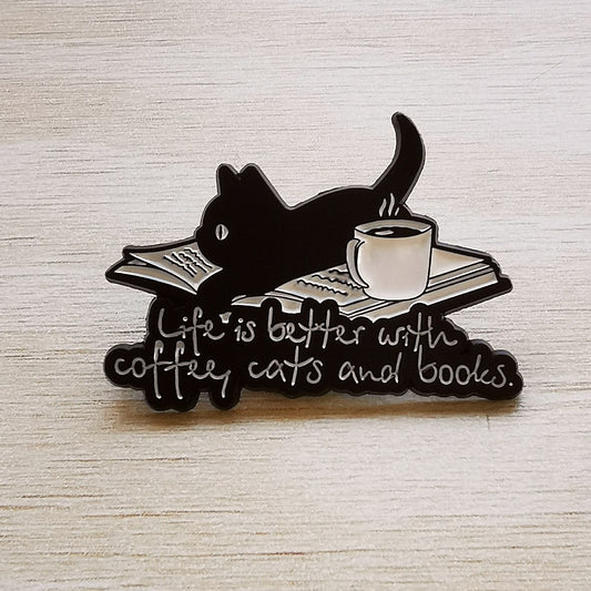 PIN GATOS, LIBROS Y CAFÉ